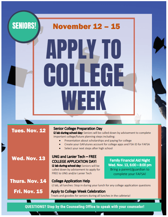 Apply to College Week – West Hall High School